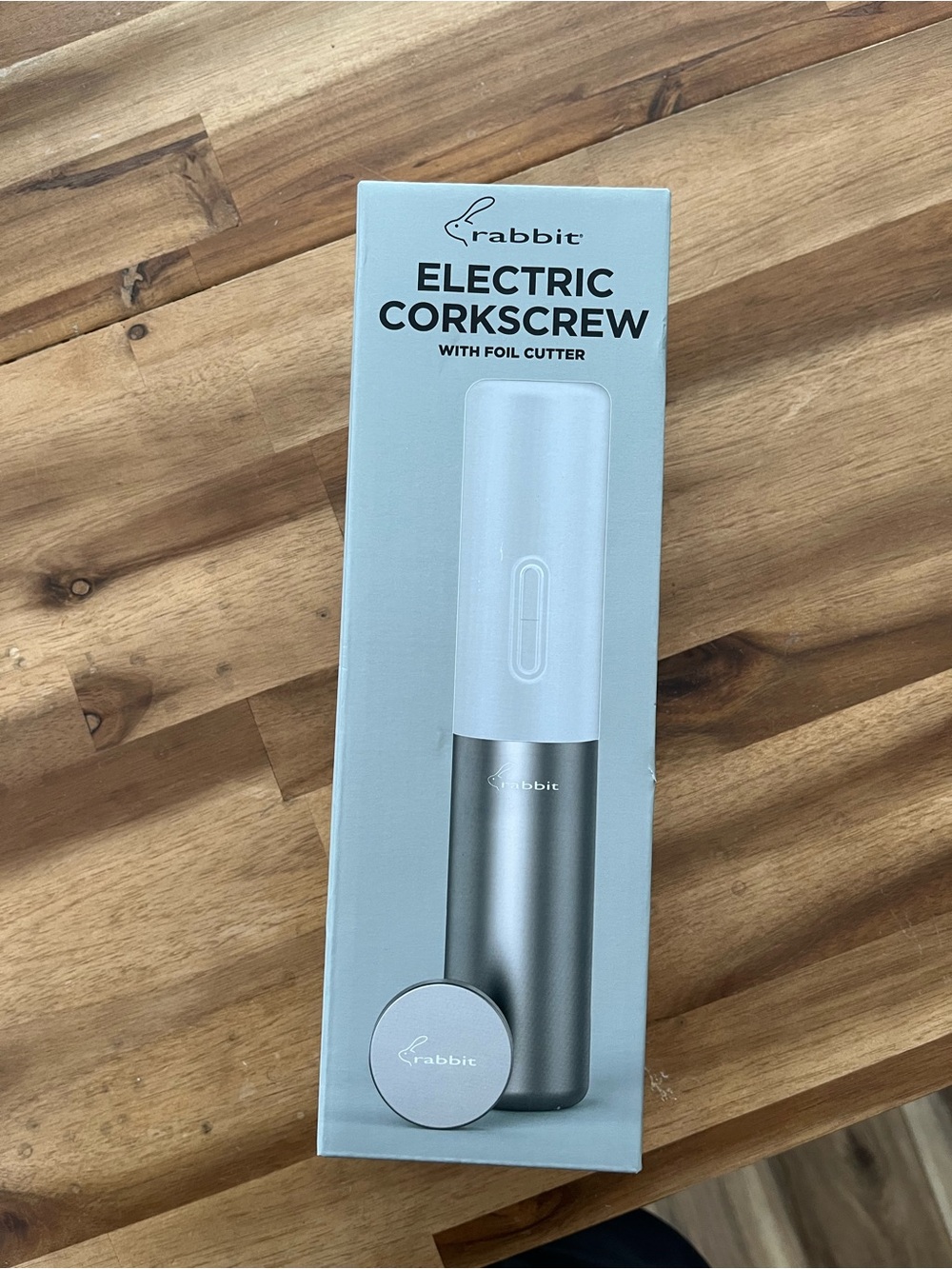 Rabbit Electric Corkscrew in White and Silver